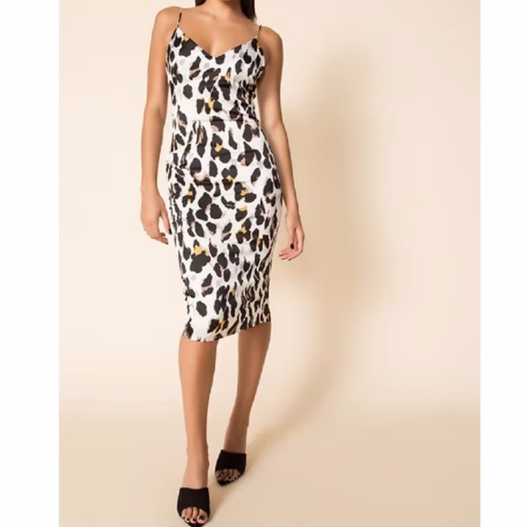 superdown Dresses Superdown Fierra Midi Slip Dress Leopard Print